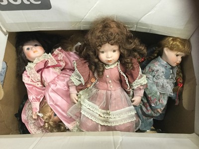 Lot 511 - Collection of porcelain head dolls