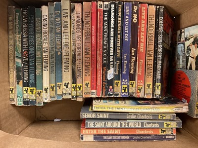 Lot 1788 - Collection of Bond paperbacks, with Saint and U.N.C.L.E paperbacks