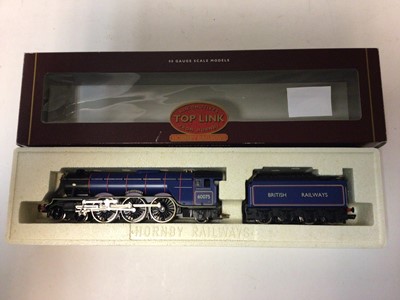 Lot 207 - Hornby Top Link locomotives including Limited Edition 1673/2000 BR lined Blue 4-6-2 Class A3 'St Frusquin'  tender locomotive 60075, boxed R2036SR 4-6-2 West Country Class 'Bideford' tender locomot...