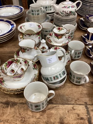 Lot 34 - Royal Albert Old Country Roses part teaset, Royal Albert Tapestry part tea and dinner service and other china
