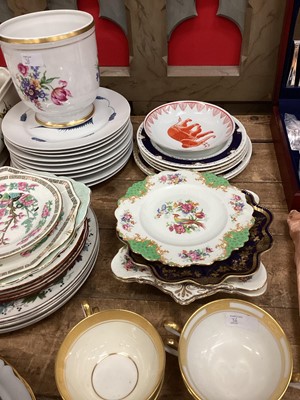 Lot 36 - Set of twelve Royal Doulton blue and white dinner plates with fish decoration, other ceramics including Aynsley and sundry items (qty)