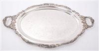 Lot 269 - American Silverer plated two-handled tray of...