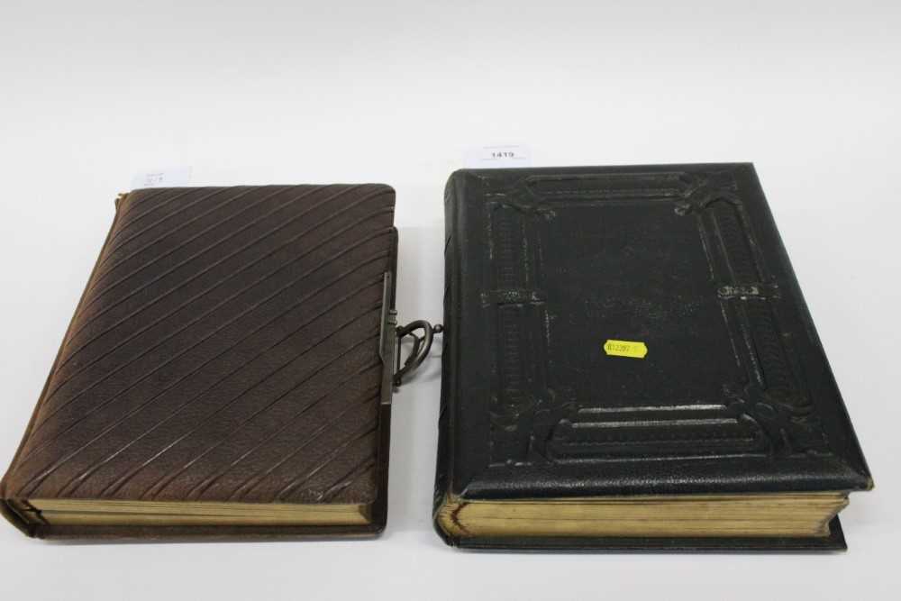 Lot 1419 - Two Victorian photograph albums