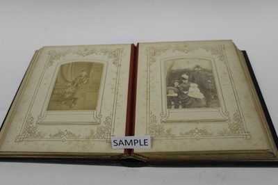 Lot 1419 - Two Victorian photograph albums