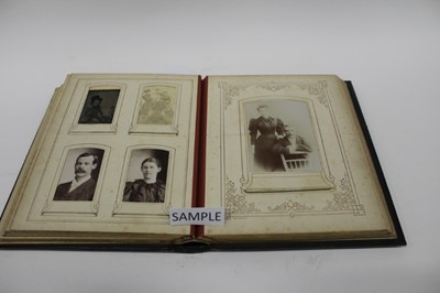 Lot 1419 - Two Victorian photograph albums