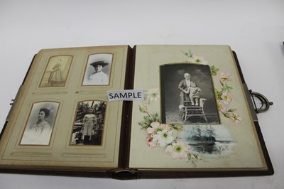 Lot 1419 - Two Victorian photograph albums