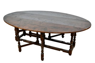 Lot 1334 - Good quality 18th century style handmade oak wakes table