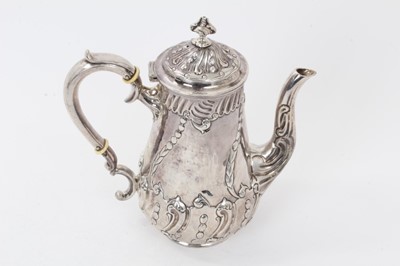 Lot 286 - Late Victorian silver coffee pot
