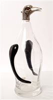 Lot 272 - 1960s Asprey Silverer mounted penguin decanter...