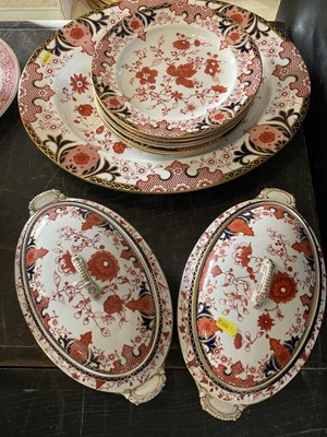 Lot 162 - Late Victorian Crown Derby dinner service Imari pattern number 2149