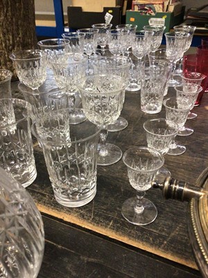Lot 139 - 1930s Webb Crystal cut glass table wares and sundry glass