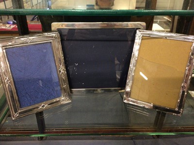 Lot 812 - Three silver photograph frames