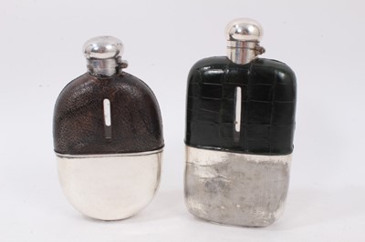 Lot 813 - Two early 20th century hip flasks