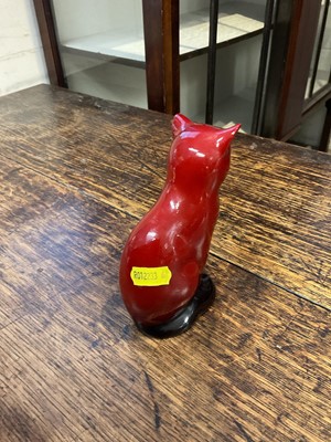 Lot 154 - Royal Doulton Flambé model of a cat