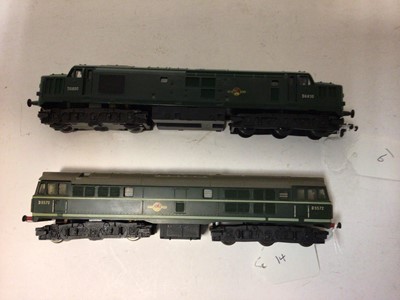 Lot 209 - Hornby 00 diesel locomotives including: Hymek D7063, BR rail freight 58001, Hornby Triang class 37 D6830, Hornby Triang class 31 D5572, Hornby Triang Aurora 27002, Meccano Hornby SNCF 060 DB5 diese...