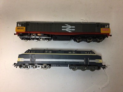 Lot 209 - Hornby 00 diesel locomotives including: Hymek D7063, BR rail freight 58001, Hornby Triang class 37 D6830, Hornby Triang class 31 D5572, Hornby Triang Aurora 27002, Meccano Hornby SNCF 060 DB5 diese...