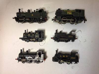 Lot 211 - Railway 00 gauge locomotives including: GWR class 56XX 5682, 4-6-0 class B17 Leeds United tender locomotive 61656,       4-4-0 class L1 Southern Rail 1757, 0-4-0 LMS black 11217, 0-4-2 GWR 4829, 4-...