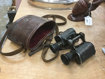 Lot 408 - Pair of Vintage Carl Zeiss binoculars in brown leather case