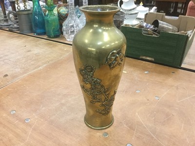 Lot 465 - Japanese Meiji period Bronze vase (cleaned)