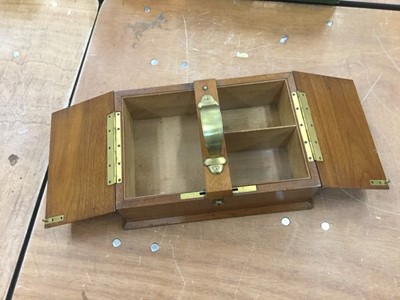 Lot 469 - Edwardian mahogany and brass table top cigar box