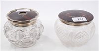 Lot 281 - Late Victorian cut glass pot with heavy cut...