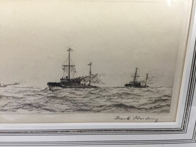 Lot 21 - Three marine etchings - Frank Harding, Mortimer Menpes, one other