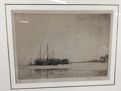Lot 2 - Arthur John Trevor Briscoe RE (1873-1943) two signed and numbered etchings - ‘The Winkle Picker’ and ‘On the Hard’ both framed