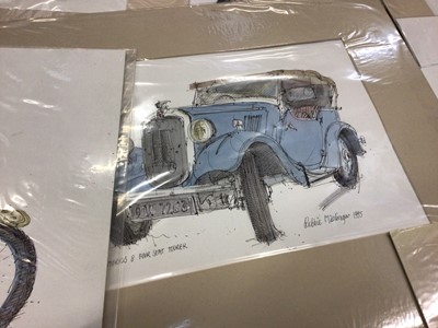 Lot 115 - Robbie Macgregor group of original watercolours of vintage cars