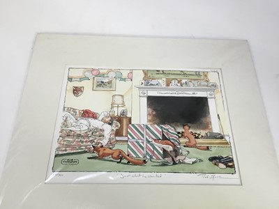 Lot 10 - Bob Farndon, contemporary,  group of ten handcoloured amusing lithographs, hunting and others