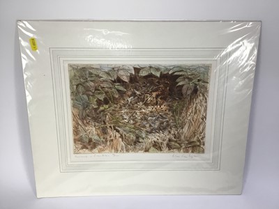 Lot 16 - Four Peter Partington signed coloured etchings, various scenes, each numbered, mounted