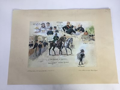 Lot 29 - Finch Mason, set of four limited edition prints of Eton interest 91/850, 41cm x 55cm, unframed