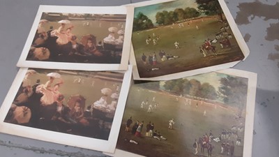 Lot 390 - Group of cricket related oliographs