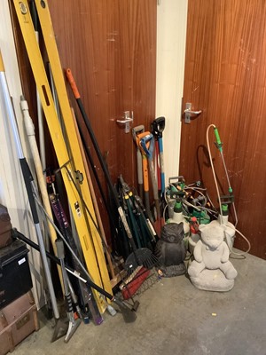 Lot 349 - Large quantity of gardening tools, forks, spades, loppers and others