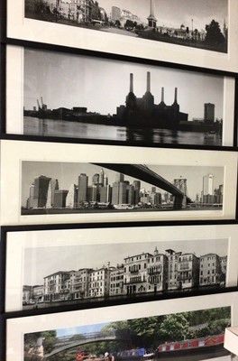 Lot 314 - Six Jeffrey Jaye signed limited edition prints depicting London, New York, Venice etc, all in glazed frames