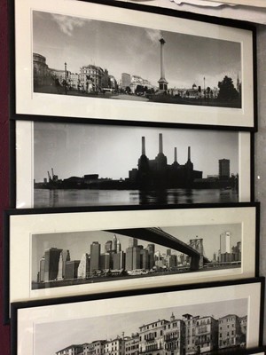 Lot 314 - Six Jeffrey Jaye signed limited edition prints depicting London, New York, Venice etc, all in glazed frames