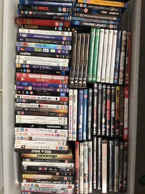 Lot 309 - Collection of DVDs and Blu-rays, together with various CDs (4 boxes)