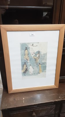 Lot 351 - August Rodin: Danseuses Cambodgiennes, print in colours, framed and glazed