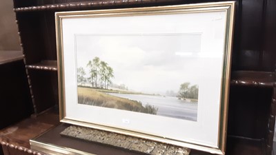 Lot 711 - Stephen Foster B.A: view of an estuary, watercolour, framed and glazed