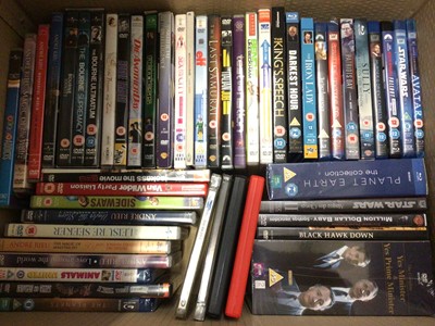 Lot 325 - Four boxes of various DVDs and some Blu-rays