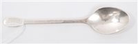 Lot 298 - Silverer spoon, by A. E. Jones, with hammered...