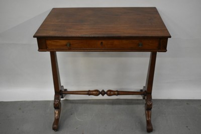 Lot 1458 - 19th century mahogany single drawer side table