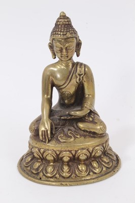 Lot 804 - Small Tibetan bronze buddha