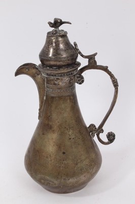 Lot 806 - 19th century mixed metal Dallah coffee pot