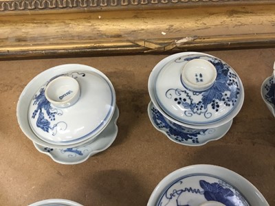 Lot 129 - A set of ten Chinese blue and white rice bowls