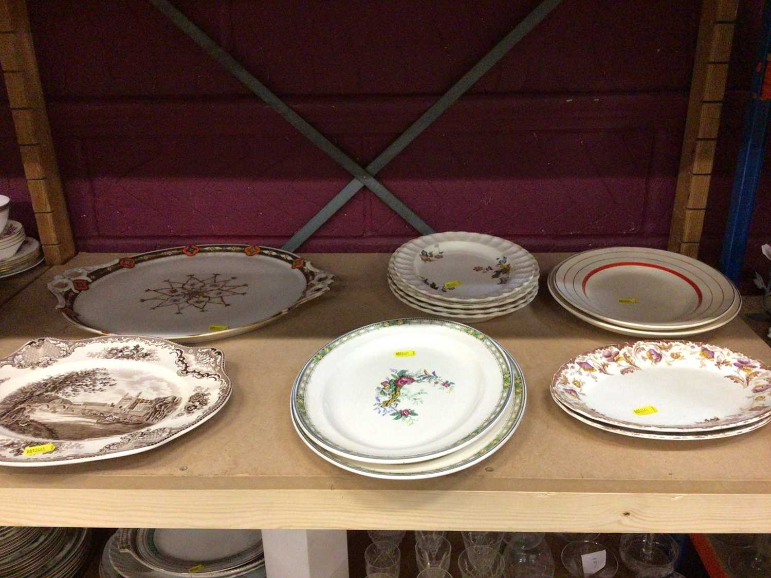 Lot 681 - Collection of Victorian and vintage pottery meat plates