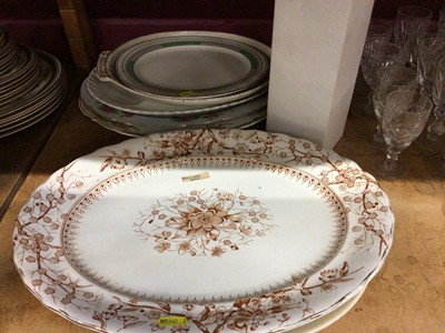 Lot 681 - Collection of Victorian and vintage pottery meat plates