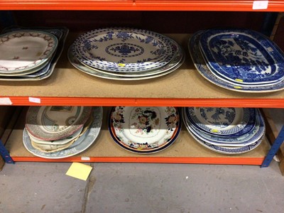 Lot 681 - Collection of Victorian and vintage pottery meat plates