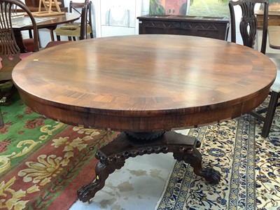 Lot 1019 - 19th century mahogany dining table in the Biedermeier style