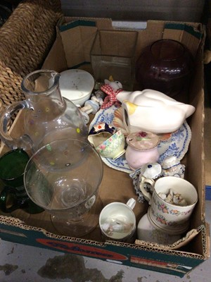 Lot 73 - Five boxes of 19th century and later ceramics and glass