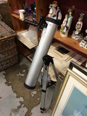 Lot 196 - TCM 24" reflecting telescope with tripod and additional lenses.